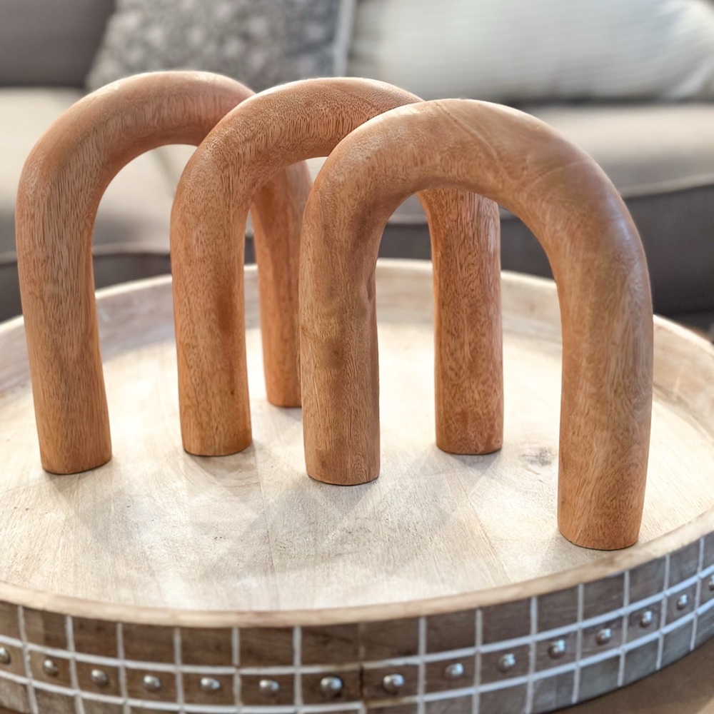 Set of three decorative wooden arches